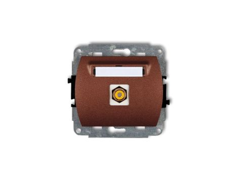 TREND Gniazdo pojedyncze RCA (typu cinch - ľty, pozłacany) brĄzowy metalik 9GRCA-1