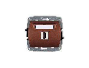 TREND Gniazdo pojedyncze HDMI brĄzowy metalik 9HDMI-1