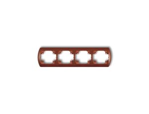 TREND Ramka pozioma poczwórna brĄzowy metalik 9RH-4