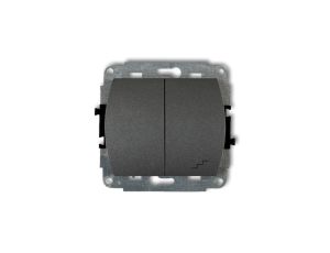 TREND Łącznik jednobiegunowy ze schodowym grafitowy 11WP-10