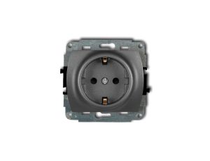 TREND Gniazdo pojedyncze z/u SCHUKO grafitowy 11GP-1sp