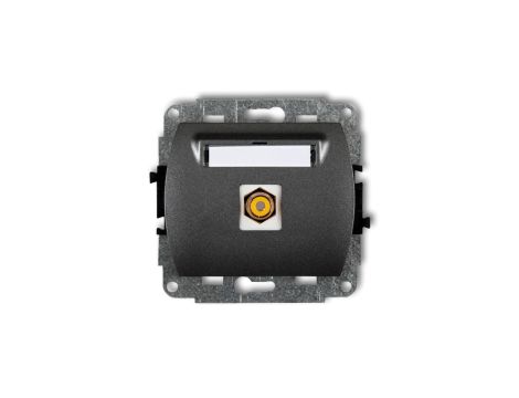 TREND Gniazdo pojedyncze RCA (typu cinch - ľty, pozłacany) grafitowy 11GRCA-1