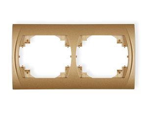 LOGO Ramka pozioma podwójna złoty metalik 8LRH-2