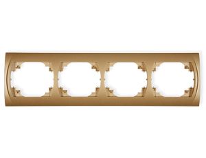 LOGO Ramka pozioma poczwórna złoty metalik 8LRH-4