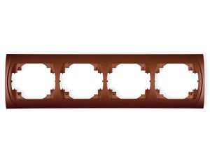 LOGO Ramka pozioma poczwórna brĄzowy metalik 9LRH-4