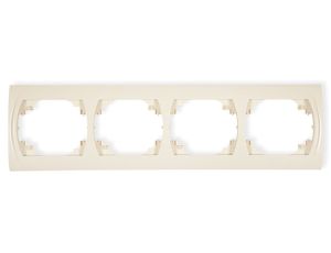 LOGO Ramka pozioma poczwórna beżowy 1LRH-4