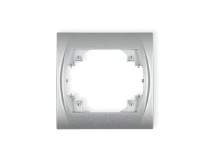 LOGO Ramka pozioma pojedyncza srebrny metalik 7LRH-1