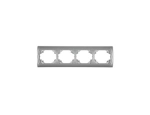 LOGO Ramka pozioma poczwórna srebrny metalik 7LRH-4