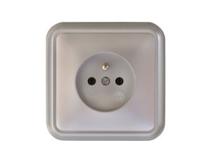 LIZA Gniazdo pojedyncze z/u 2P+Z srebrny 5GPT-1z