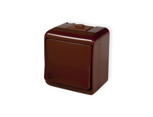 JUNIOR Przycisk /dzwonek/ podświetlany brązowy 4WHE-4L