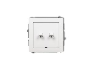 DECO Przycisk żaluzjowy w stylu amerykańskim biały DWPUS-8