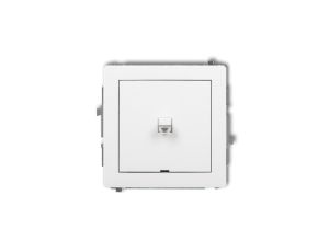 DECO Przycisk jednobiegunowy (jeden klawisz, bez piktogramu) w stylu amerykańskim biały DWPUS-4.1