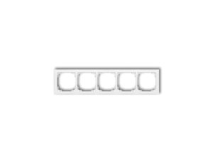 DECO Ramka uniwersalna pięciokrotna z tworzywa DECO Soft biały DRSO-5
