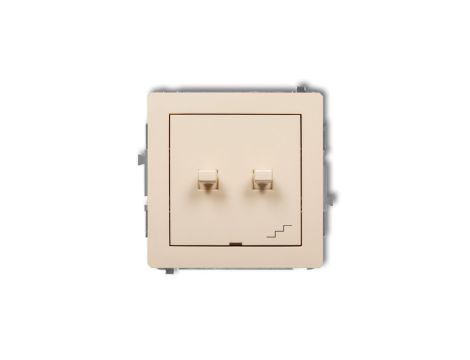 DECO Łącznik jednobiegunowy ze schodowym (wspólne zasilanie) w stylu amerykańskim beżowy 1DWPUS-10.1
