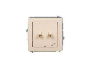 DECO Łącznik jednobiegunowy ze schodowym (osobne zasilanie) w stylu amerykańskim beżowy 1DWPUS-10.2