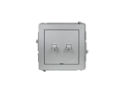 DECO Łącznik podwójny schodowy w stylu amerykańskim srebrny metalik 7DWPUS-33