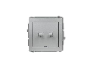 DECO Przycisk żaluzjowy w stylu amerykańskim srebrny metalik 7DWPUS-8