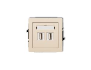 DECO Gniazdo podwójne 2xUSB-AA 3.0 beżowy 1DGUSB-6