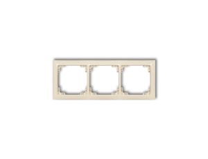 DECO Ramka uniwersalna potrójna z tworzywa DECO Soft beżowy 1DRSO-3