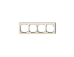 DECO Ramka uniwersalna poczwórna z tworzywa DECO Soft beżowy 1DRSO-4
