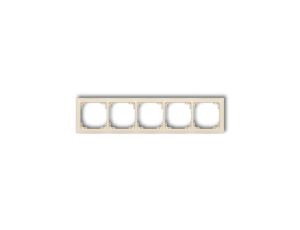 DECO Ramka uniwersalna pięciokrotna z tworzywa DECO Soft beżowy 1DRSO-5