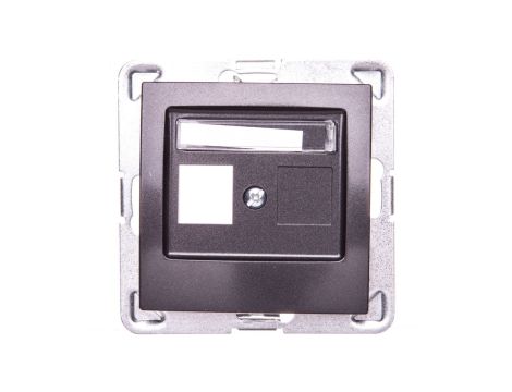 IMPRESJA Obudowa gniazda teleinformatycznego pojedynczego antracyt GPK-1Y/p/50