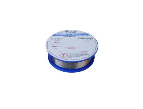 CYNEL UNIPRESS Cyna 0,70mm 250g Sn60Pb40 SW26/3/2.5 spoiwo lutownicze PROFESSIONAL