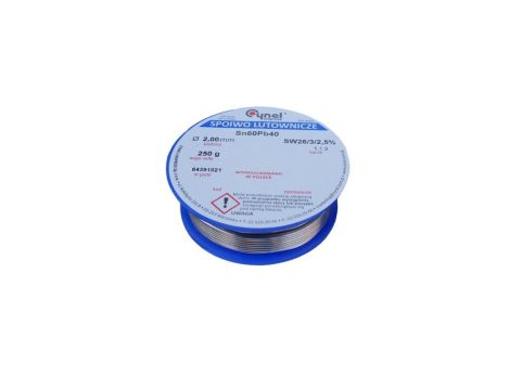 CYNEL UNIPRESS Cyna 2,00mm 250g Sn60Pb40 SW26/3/2.5 spoiwo lutownicze PROFESSIONAL