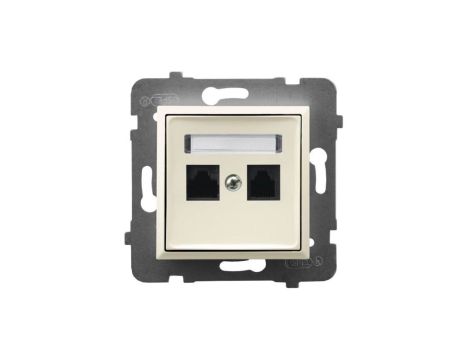 ARIA Gniazdo komputerowe podwójne, kat. 5e MMC ecru GPK-2U/K/m/27