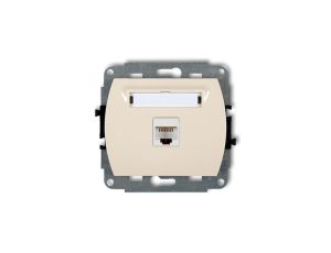 TREND Gniazda komputerowe pojedyncze 1xRJ45, kat. 5e, ekranowane, 8-stykowy beżowy 1GK-1e