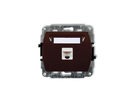 TREND Gniazda komputerowe pojedyncze 1xRJ45, kat. 5e, ekranowane, 8-stykowy brązowy 4GK-1e