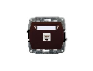 TREND Gniazda komputerowe pojedyncze 1xRJ45, kat. 6, ekranowane, 8-stykowy brązowy 4GK-5