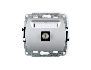 TREND Gniazdo antenowe pojedyncze TV srebrny 5GTV-1