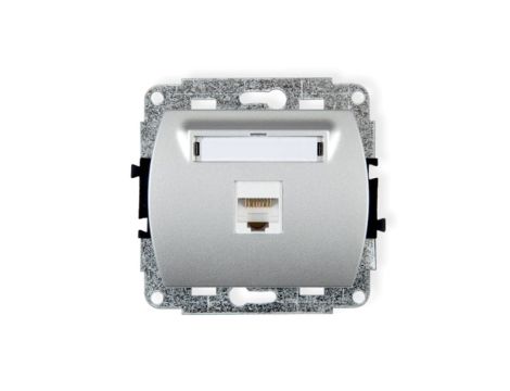 TREND Gniazda komputerowe pojedyncze 1xRJ45, kat. 5e, ekranowane, 8-stykowy srebrny 5GK-1e
