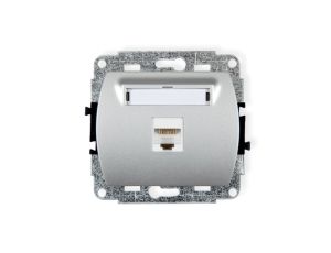 TREND Gniazda komputerowe pojedyncze 1xRJ45, kat. 6, ekranowane, 8-stykowy srebrny 5GK-5