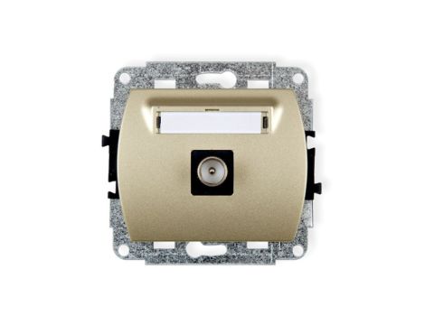 TREND Gniazdo antenowe pojedyncze TV złoty 6GTV-1