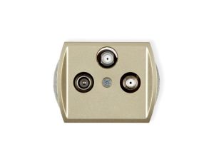 TREND Gniazdo antenowe 2 wyjścia SAT + TV złoty 6GSN