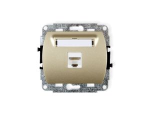 TREND Gniazda komputerowe pojedyncze 1xRJ45, kat. 6, 8-stykowy złoty 6GK-3