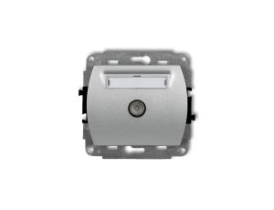 TREND Gniazdo antenowe pojedyncze TV srebrny metalik 7GTV-1