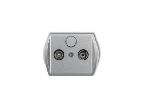 TREND Gniazdo antenowe RTV końcowe w szeregu gniazd przelotowych 6dB srebrny metalik 7G6K