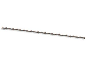 Szyna łączeniowa 1P+N+styk 10mm2 sztyftowa dla AFDD 5SM6 + 5SV1 / 5SL60 + styk dodatkowy długość 1000mm do cięcia (brak zaślepek