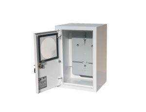 Rozdzielnica natynkowa licznikowa 1x1F zamek okienko RAL 9003A-RZ18