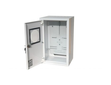 Rozdzielnica natynkowa licznikowa 1x3F zamek okienko RAL 9003A-RZ19