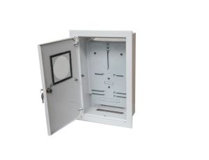 Rozdzielnica podtynkowa metalowa 1x3F na licznik elektroniczny zamek okienko RAL 9003 A-RW19E