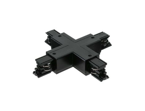 Konektor czwórnik LUXSYSTEM-3F black czarny CreeLamp krzyżak LEWY