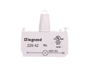 Korpus pojedynczy do główek podświetlanych żółty 230V 022944