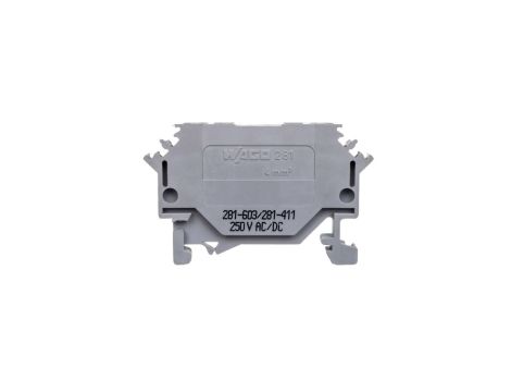 Złączka szynowa 2-przewodowa 4mm2 z diodą 1N4007 szara 281-603/281-411 /100szt./