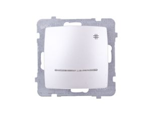 KARO Łącznik krzyżowy z podświetleniem srebrny perłowy ŁP-4SS/m/43