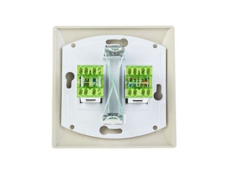 AKCENT Gniazdo teleinformatyczne RJ45 + RJ11 beżowe GPKT-A/K/01