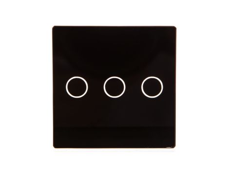TouchMe Mały panel szklany, łącznik potrójny, czarny TM532B